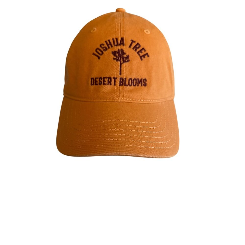 Joshua Tree Desert Blooms Orange Baseball Cap Adjustable Strap  Mighty Fine